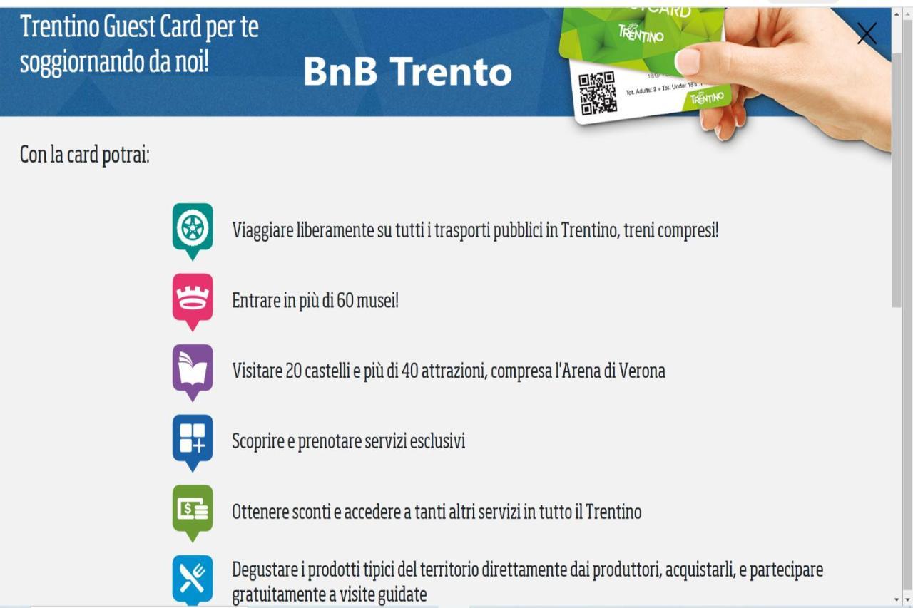 Bnb Trento Bed & Breakfast Eksteriør bilde